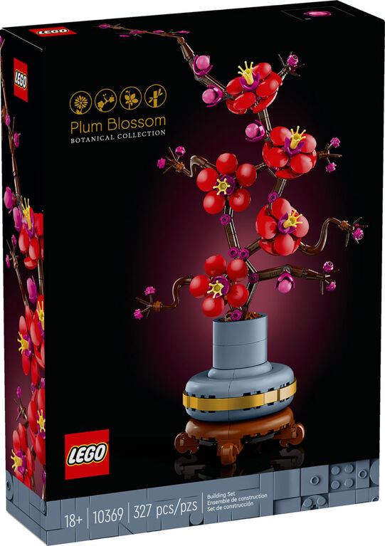LEGO Icons Plum Blossom Flower, Building Set for Teens and Adults, Artificial Flower Decor, 10369