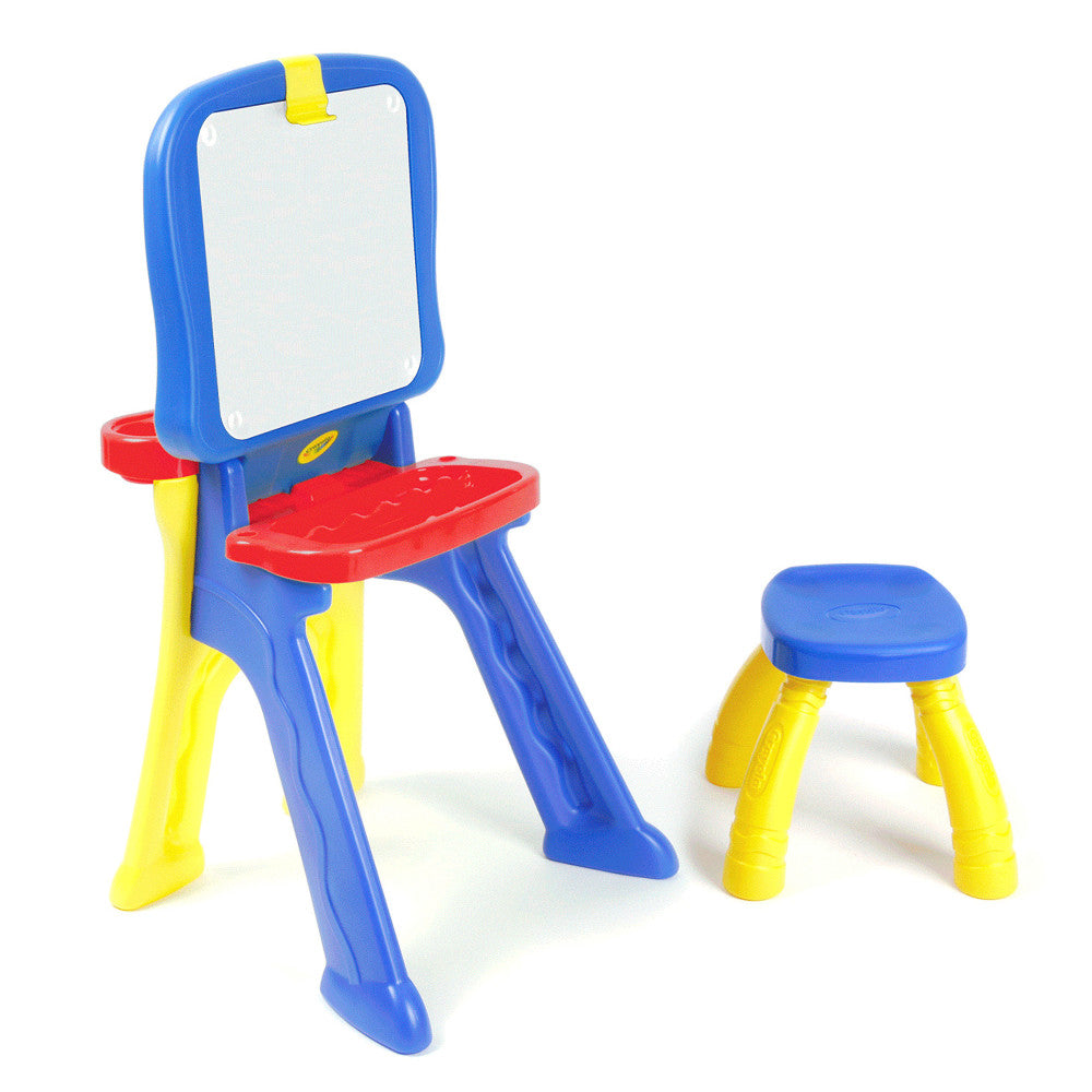 Crayola Triple-The-Fun Art Studio 3-in-1 Activity Desk with Stool and Magnetic Dry Erase Board