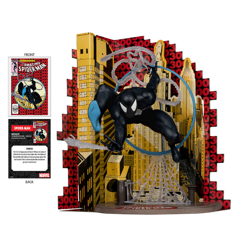 Marvel Spider-Man (Symbiote Suit) 1:6th Scale Collectible with Scene & Comic (Based on The Amazing Spider-Man