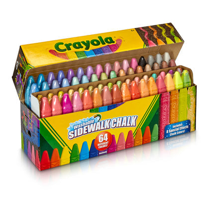 Crayola Ultimate Washable Sidewalk Chalk Set - Vibrant 64 Count